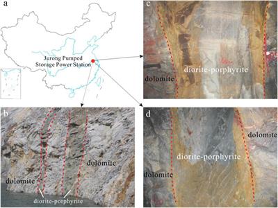 An Experimental and Numerical Study of Diorite-Porphyrites With Different Weathered Degree in the Direct Shear Test